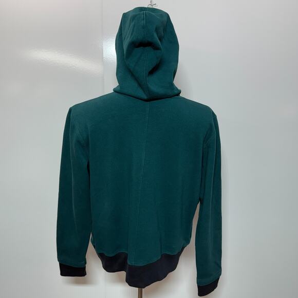 Under Armour Hoodie Womens XL Green Threadborne Spellout Pullover Sweatshirt - Picture 3 of 12